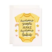Awesome People Awesome Babies Greeting Card