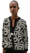 Abstract Print Swing Jacket