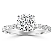 Monroe Cathedral Profile French Pave Engagement Ring