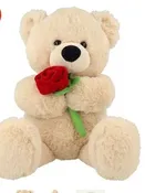 Bear Plush with Rose 10 Inch — Country Florist