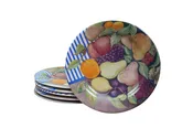 6 Vintage French Gien La Ronde Des Fruits Dessert Serving Plates 7