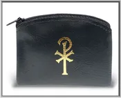 Black Vinyl Rosary Pouch
