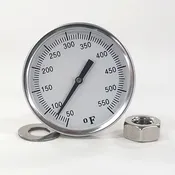 BBQ Grill & Smoker Thermometer 2" Dial 2.5" Stem 100-550 BQ225 PB