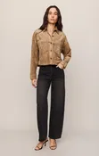 All Day Crop Suede Jacket