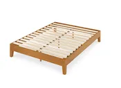 12" Alexis Deluxe Wood Platform Bed Rustic Pine