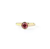 18k Gold & Rhodolite Garnet Nicholas Ring