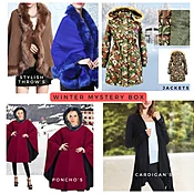 $10 Only Winter Collection (10 pcs for $100) Winter Jackets, Throws, Sweater, Poncho and more - Assorted Box