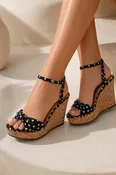 Retro Polka Dot Platform Wedge