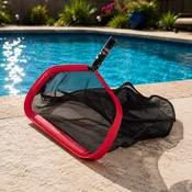 Spartan 19.5" Wide Mouth Pool Leaf Rake With 18" Standard Mesh Bag