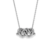 Brighton Interlok Linked Hearts Necklace