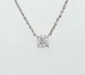 14k White Gold 0.70 Carat Pendant