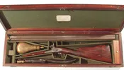 12 BORE PERCUSSION DOUBLE SHOTGUN BY KAVANAGH, IN IT’S ORIGINAL BOX
