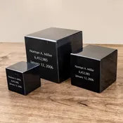 Black Marble Patent Cube