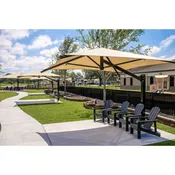 10' x 10'x 8' High Square Cantilever Umbrella Shade with Glide