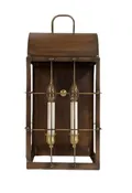 Solid Copper Wall Lamp, Lexington Clear Glass with Bar, Handmade in USA.