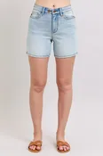 Judy Blue Full Size 2 Button Denim Shorts with Pockets