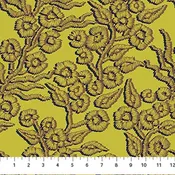 Figo Fabrics - Camouflage by Kathy Doughty - Leopard Blossoms (Lemon)