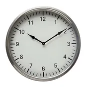 Antique Nickel Wall Clock, 14-Inch