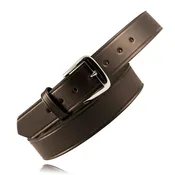 Boston Leather - Leather 1.5" Basketweave Belt Brown