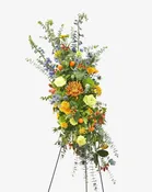 Fresh Floral Standing Spray in Oranges — Cactus & Tropicals