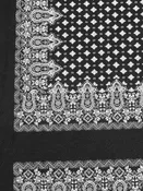 Black/White Polyester/Cotton Framework Handkerchief Weave Jacquard Suiting - NY Designer - 61W