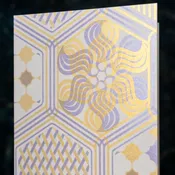 St-Chapelle, Lavendar &amp; Gold Metallics on White