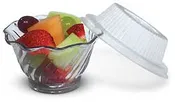 Bowl 5 Oz Tulip Swirl Plastic Clear 96/Cs