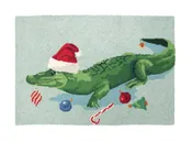 Christmas Gator Rug by Scott Church