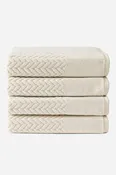 Texere 100% Organic Cotton Cable Knit Jacquard Towel Set
