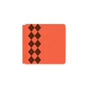 8x8 Sunset Argyle Album Cover - Monarch Orange