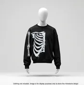 21087 Bone Rib Cage With Arms