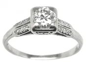0.45ct Round Diamond 14k Gold Engagement Ring