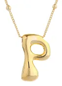 14K Gold Dipped Bold initial Necklace