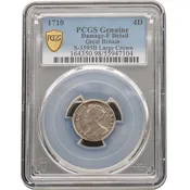 1710 4 Pence Great Britain PCGS Fine Detail S-3595B