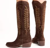 Blanca Suede Embroidered Boot