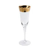 Magnificence Wide Gold Rim Champagne Flute - 6 oz **CLOSEOUT**