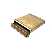 Art Deco 935 gold vermeil with lizard skin cigarette case