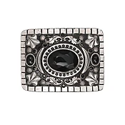 Black Onyx and Crystal Belt Buckle