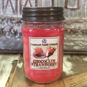 Chocolate Strawberry- Mason Jar Candle — Liberty Vintage Marketplace
