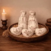 Colonial Homestead Dolls Historic Redwork Kit