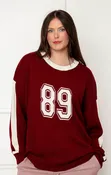 89 Varsity Sweater Wine