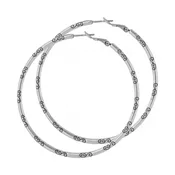 Grande Hoop Charm Earrings