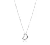 16" Necklace Sterling - Love Sterling Charm