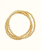 Gara Danielle Elastic Bracelet with 14k Gold-Filled 4mm Beads