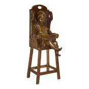 Bronze Child in Highchair