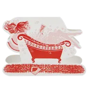 Lady in The Bath Cut Out Greeting Card