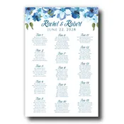 Blue Floral Seating Chart