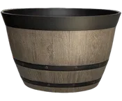 22" Pinot Barrel Planter - Weathered Teak
