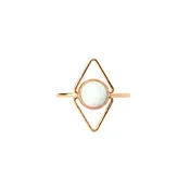 Deco Opal Ring Triangle Art Deco Ring Large Opal Stone