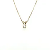 0.20CT Diamond Necklace 14k Yellow Gold